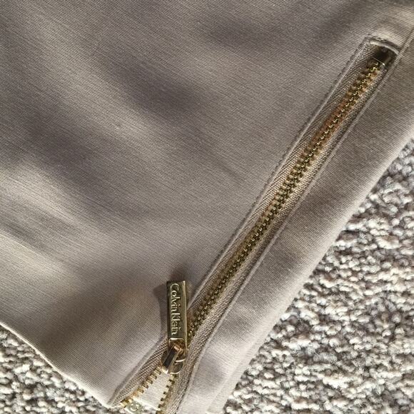 Calvin Klein Khaki Skinny Zipper Ankle Pant Size 2 - Picture 2 of 7